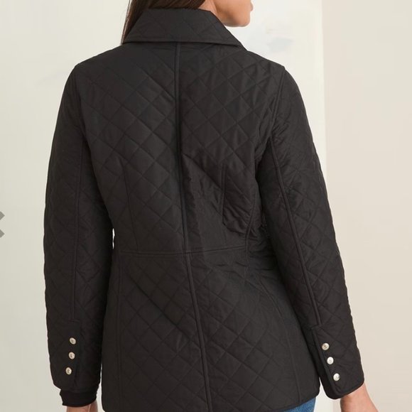 Chico's Quilted Jacket in Black and Leopard Size 3P (16-18) *NWT* - Picture 2 of 10